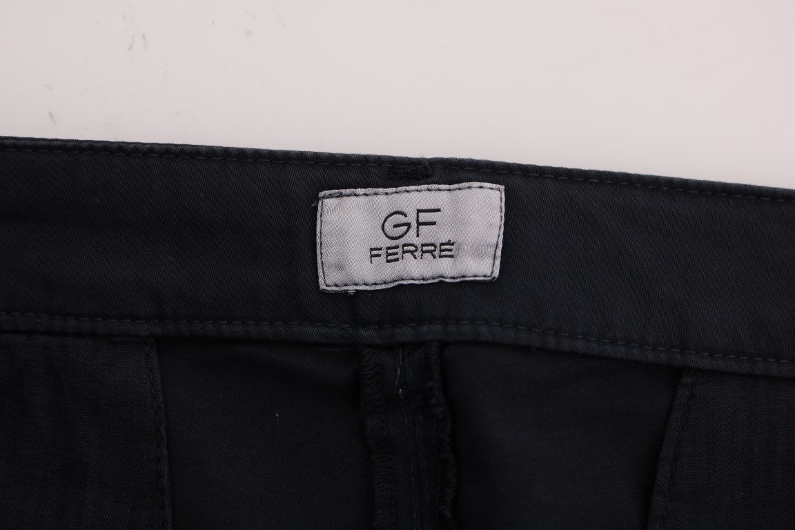 بنطال تشينو قطني مطاطي أزرق من GF Ferre