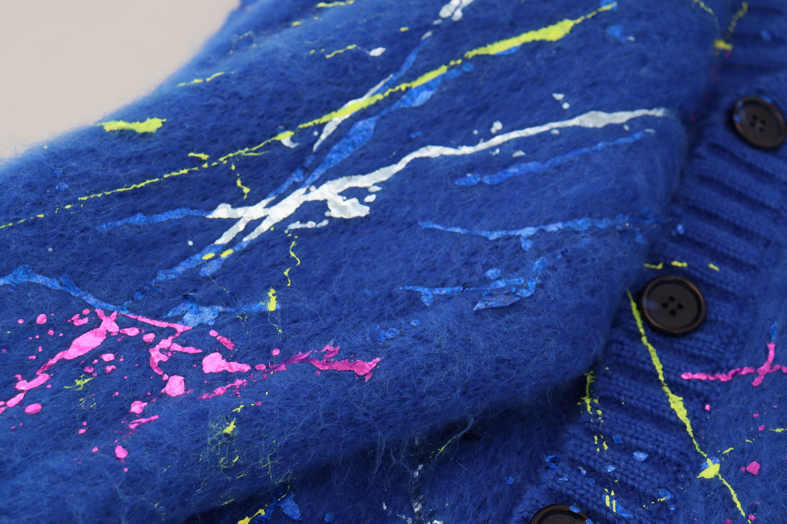 سترة كارديجان من الموهير بلون أزرق من دولتشي آند غابانا