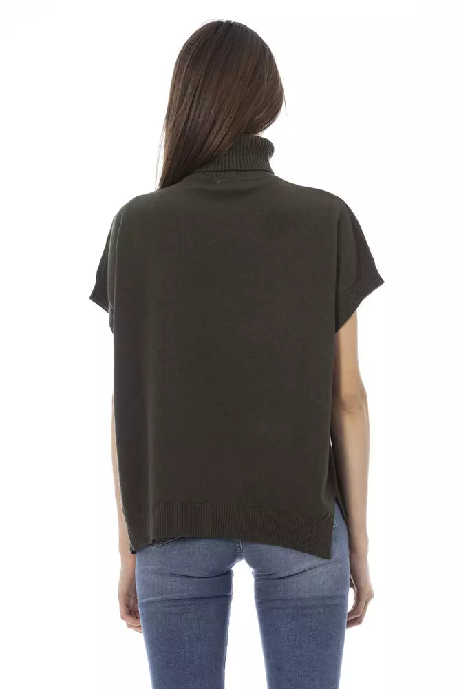 سترة نسائية من الصوف باللون الأخضر من Baldinini Trend