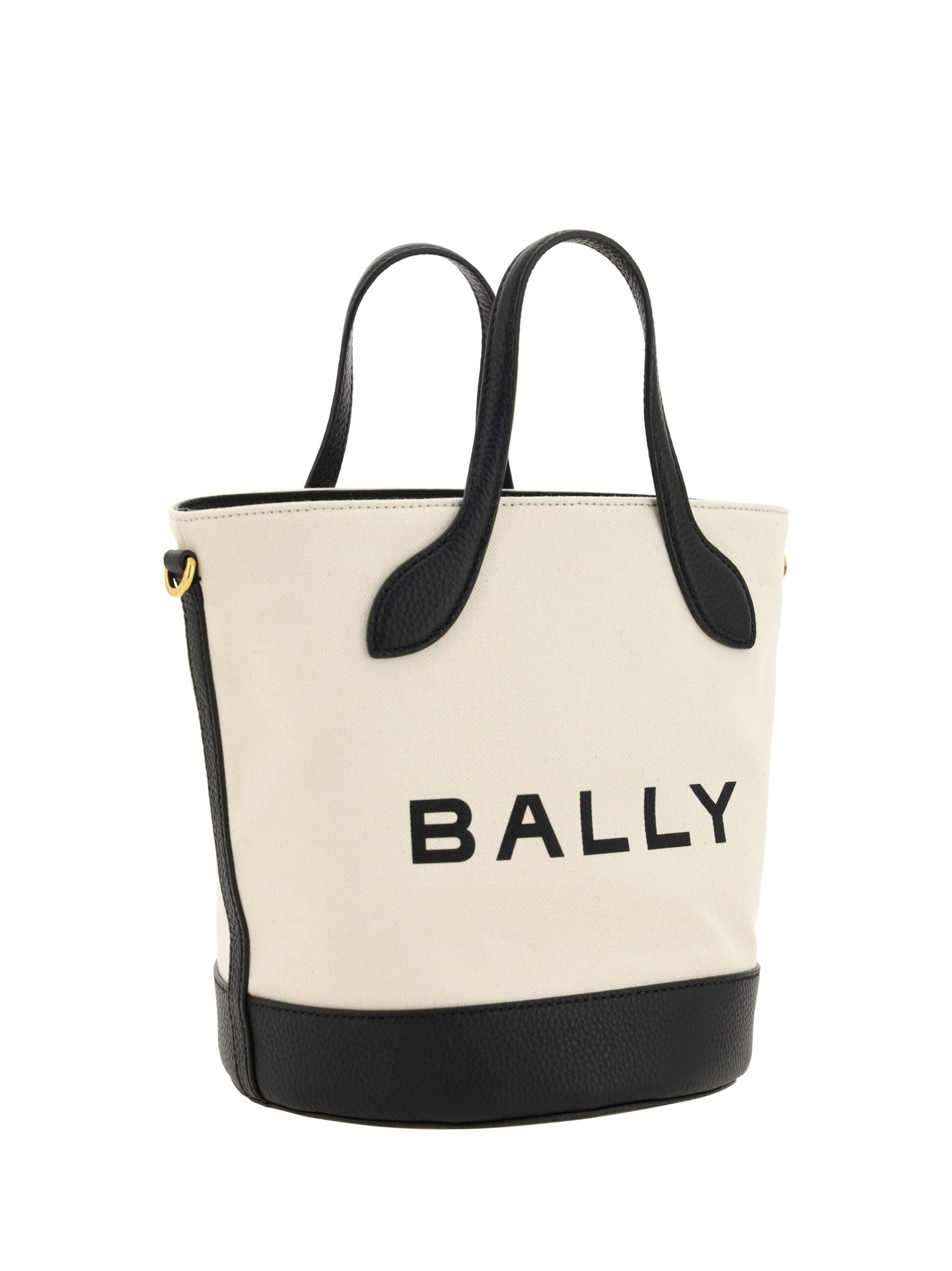 حقيبة دلو أنيقة من Bally Monogram باللونين الأسود والأبيض