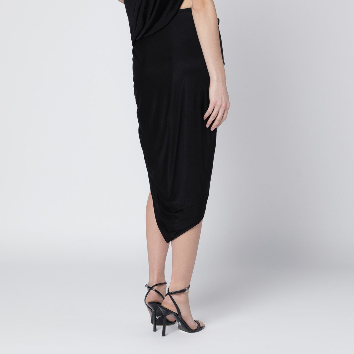 Francesco Murano Francesco Murano Draped black stretch jersey skirt