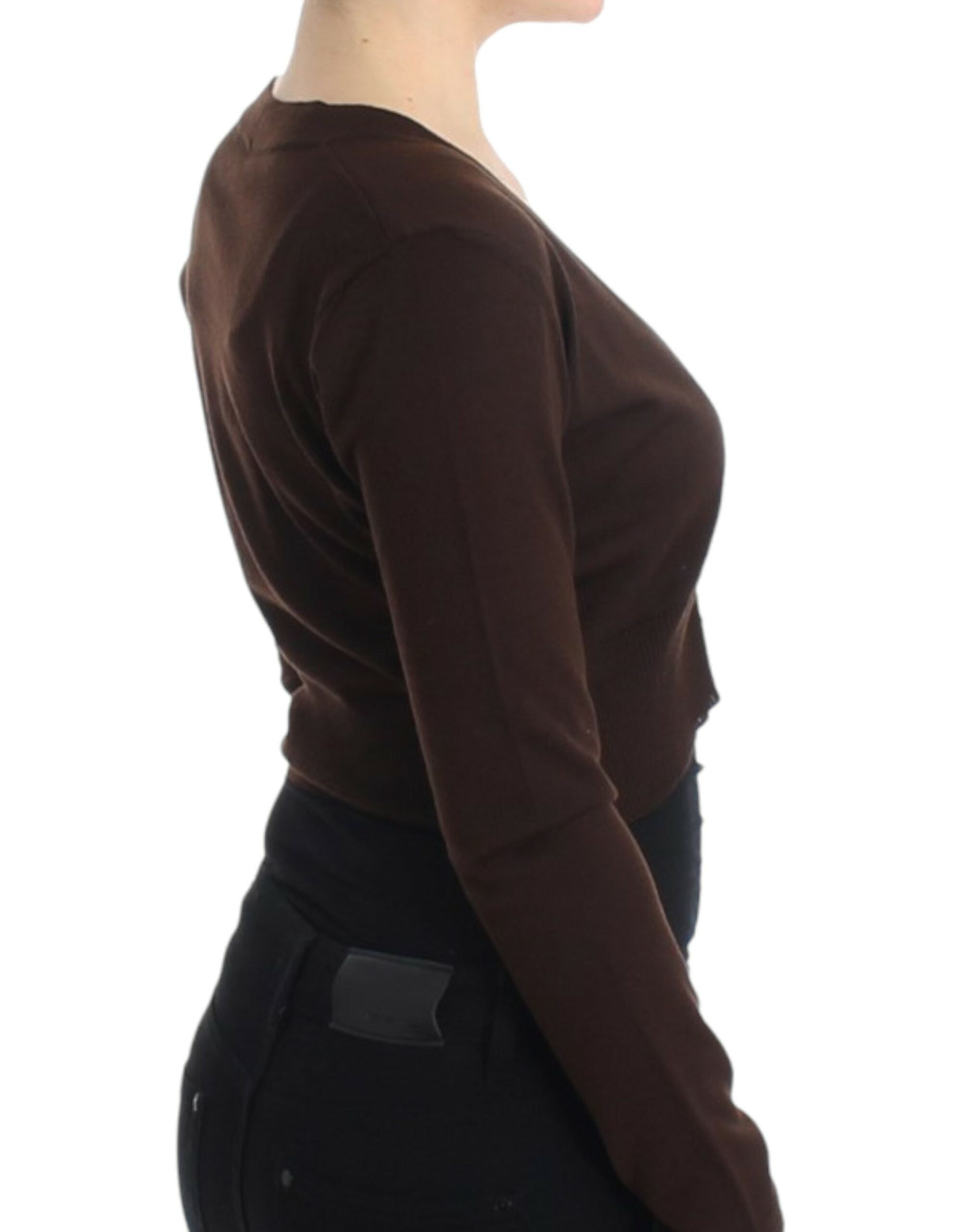 كارديجان صوف قصير من كافالي براون