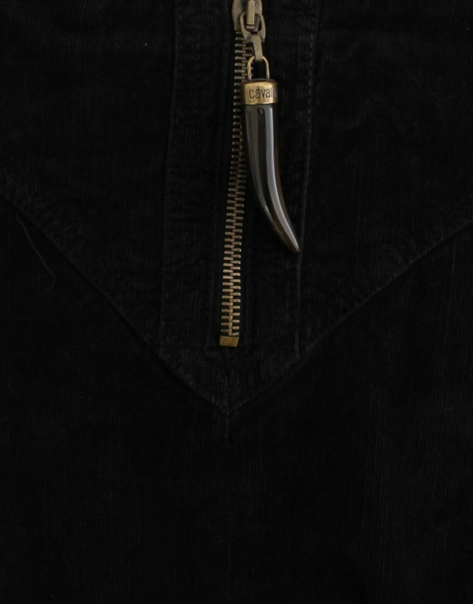 تنورة قلم رصاص من قماش مخملي أسود من كافالي