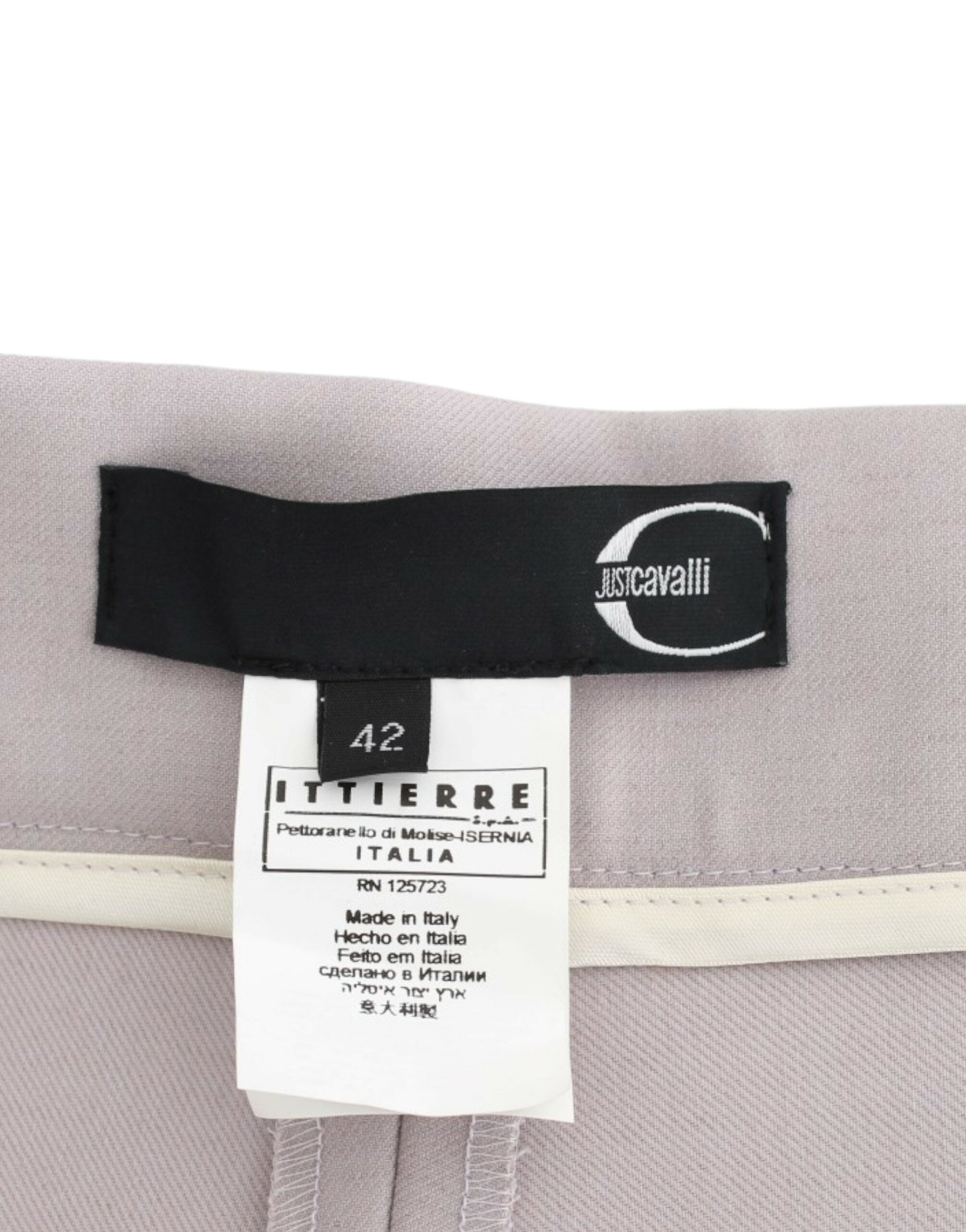 بنطلون كافالي رمادي عالي الخصر