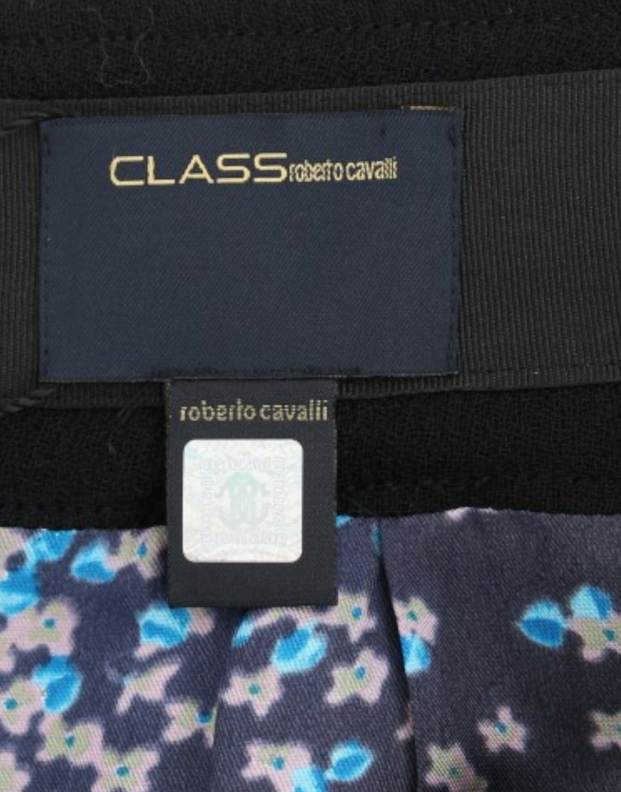 تنورة قلم رصاص من الصوف الأسود من كافالي