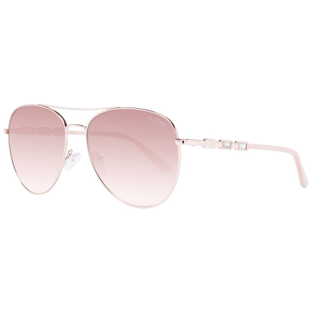 نظارة شمسية نسائية من Guess باللون الذهبي الوردي