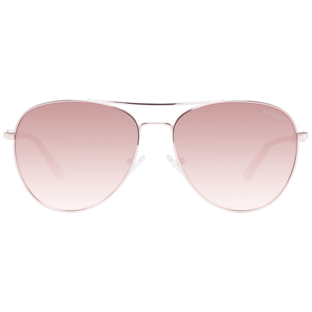 نظارة شمسية نسائية من Guess باللون الذهبي الوردي