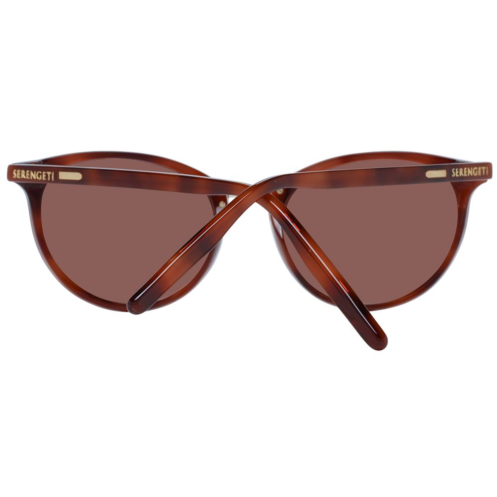 Serengeti Brown Acetate & Metal Sunglasses - Luxe Marca