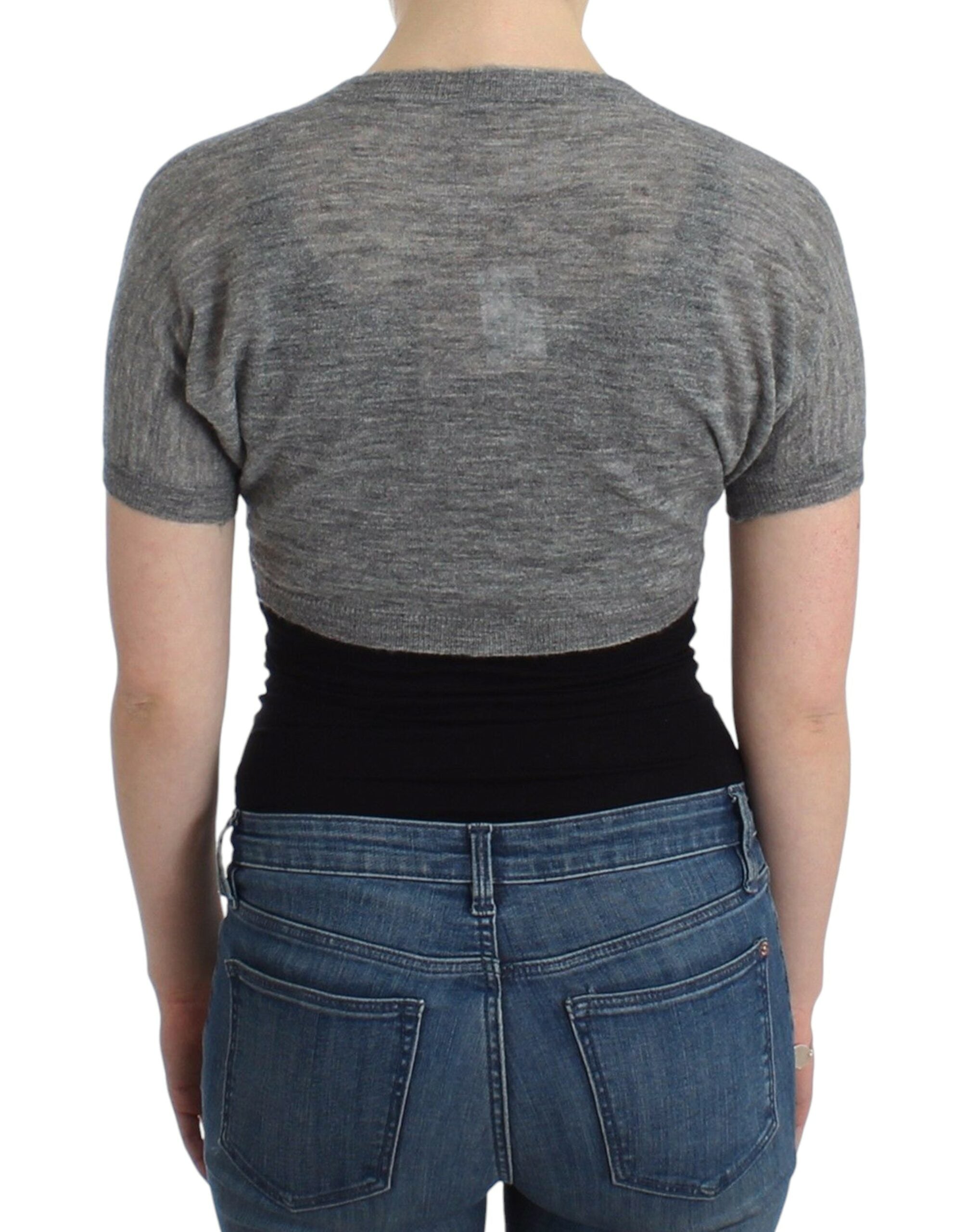 سترة صوفية منسوجة باللون الرمادي من Ermanno Scervino