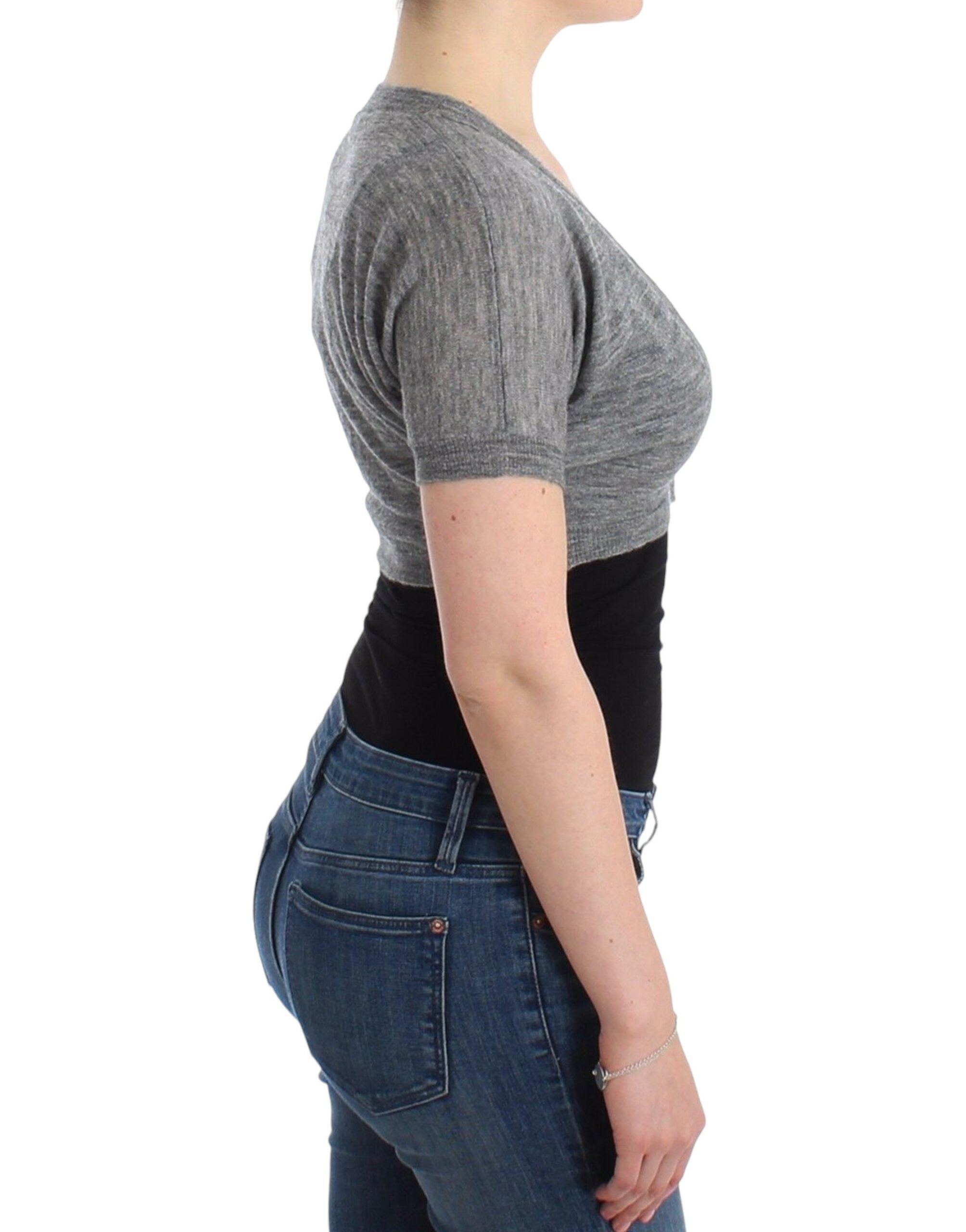 سترة صوفية منسوجة باللون الرمادي من Ermanno Scervino