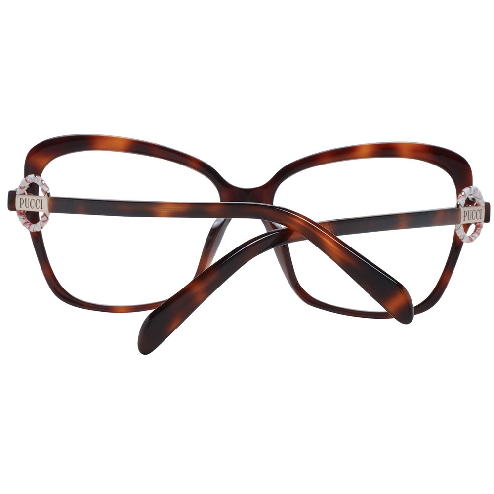 Emilio Pucci Brown Plastic Glasses (Frames) - Luxe Marca