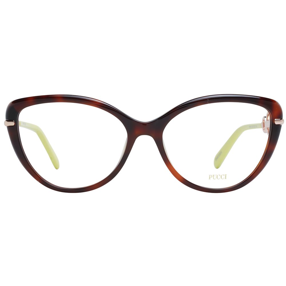 Emilio Pucci Brown Plastic Glasses (Frames) - Luxe Marca