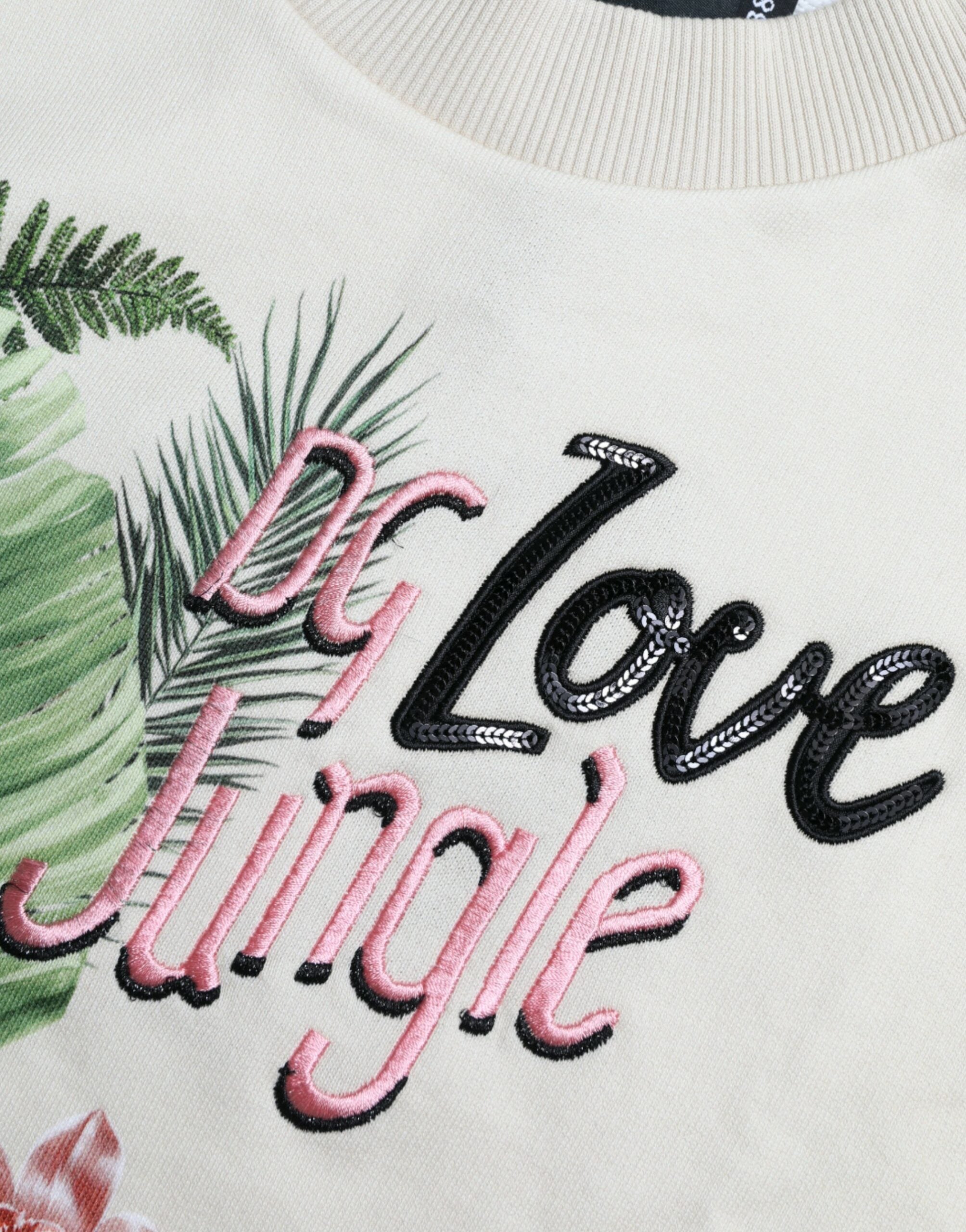 سترة قطنية مطبوعة بنقشة غابة بيج من دولتشي آند غابانا