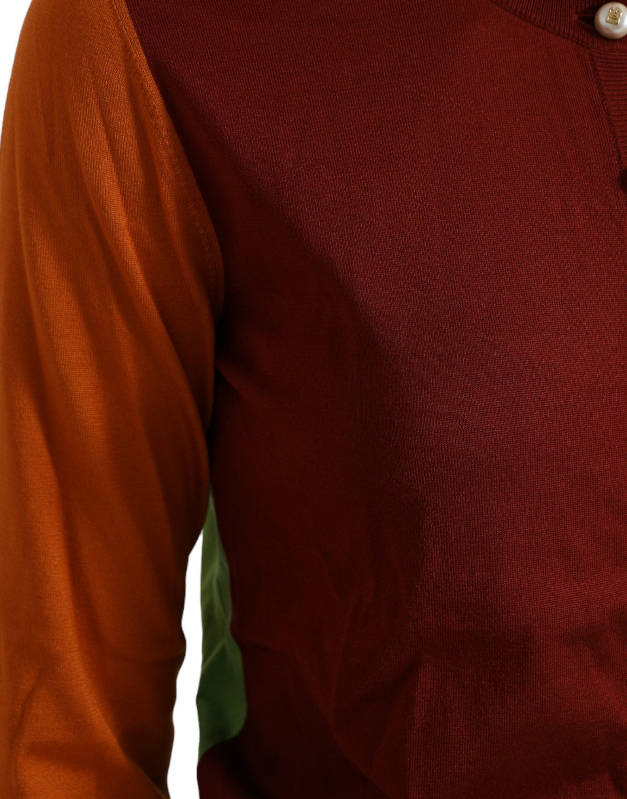 سترة كارديجان حرير متعدد الألوان من دولتشي آند غابانا