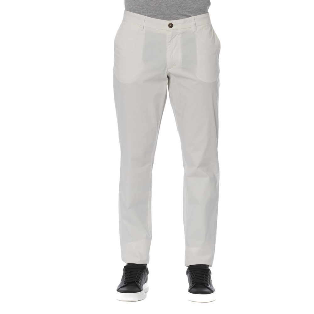 White Cotton Men Pants