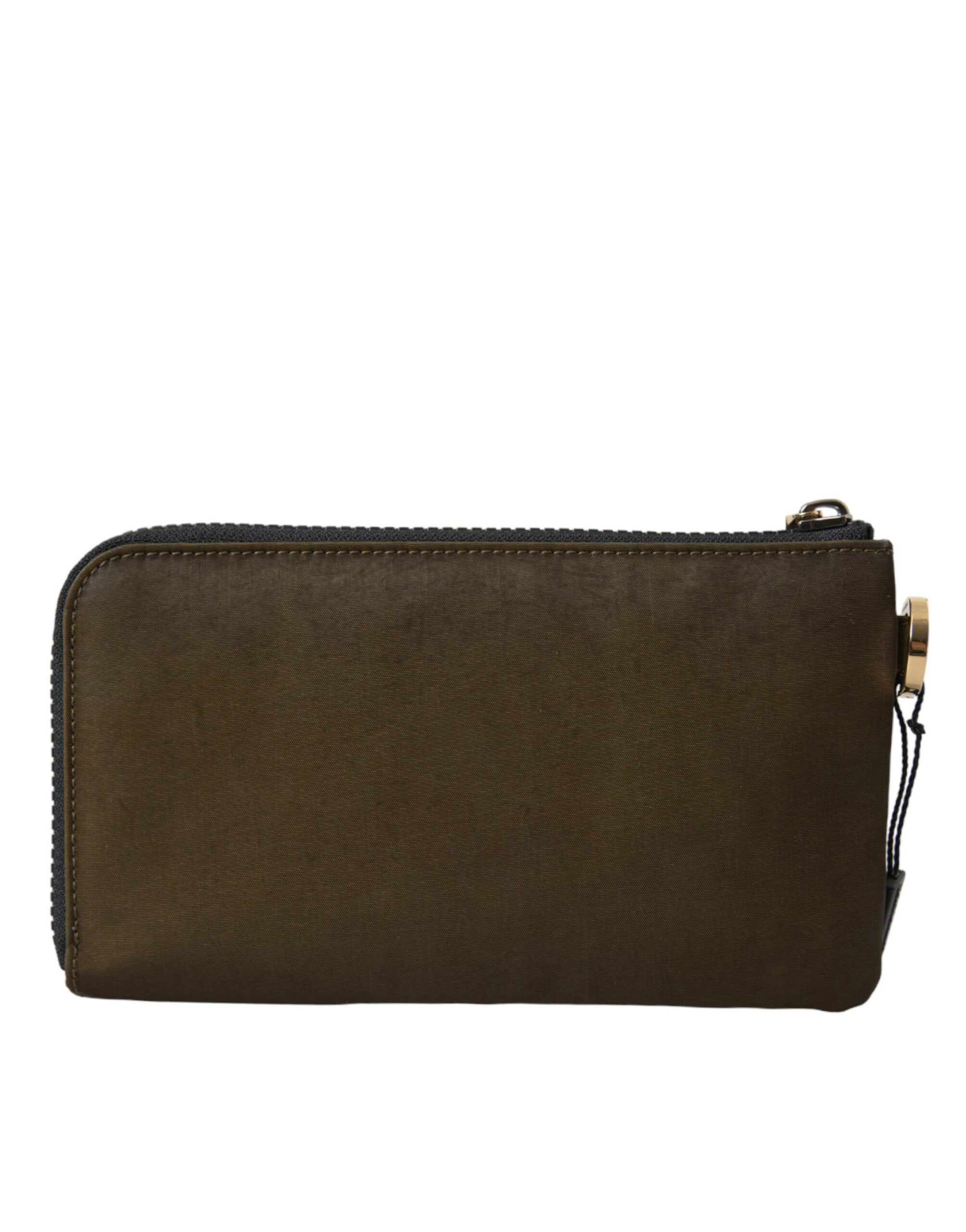 مجموعة حقائب دولتشي آند غابانا متعددة الوظائف من النايلون باللون الأخضر الداكن مع شعار دولتشي آند غابانا، قطعتين