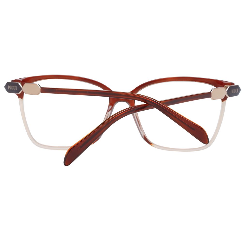 Emilio Pucci Brown Plastic Glasses (Frames) - Luxe Marca