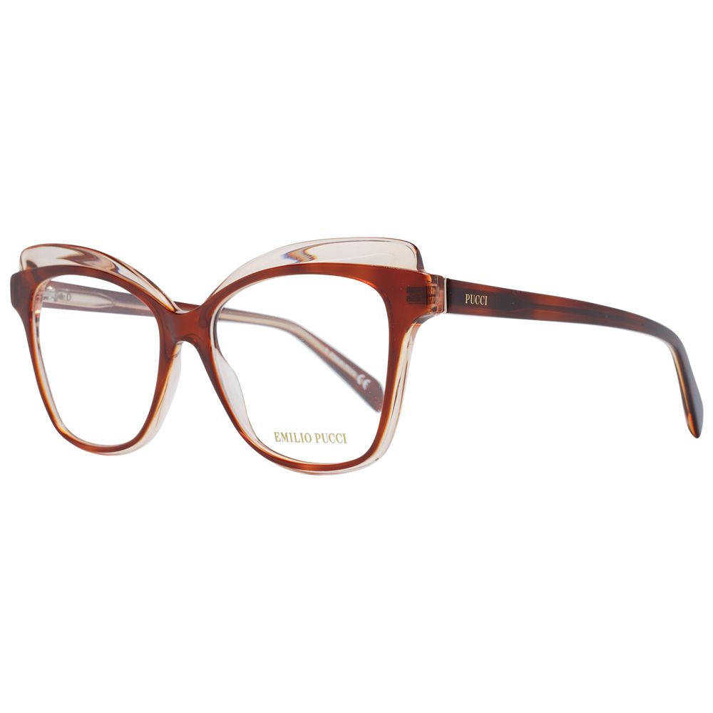 Emilio Pucci Brown Plastic Glasses (Frames) - Luxe Marca
