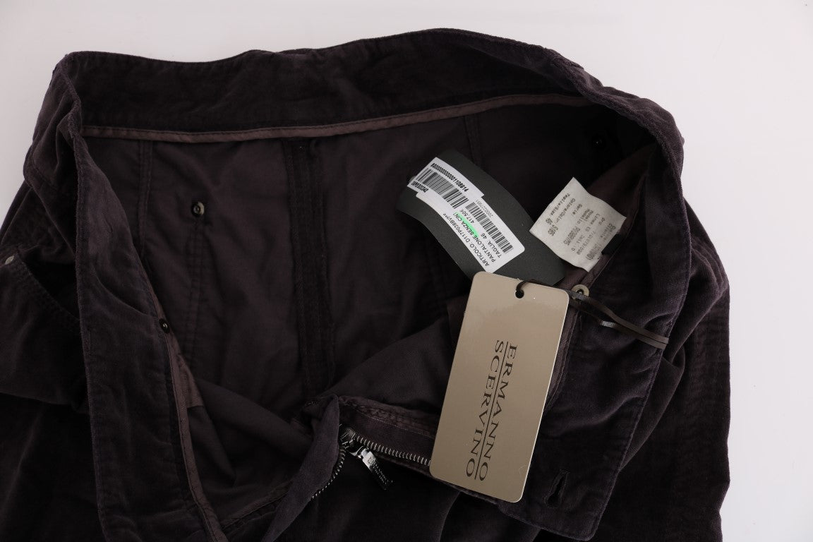 بنطال كاجوال قصير من القطن باللون البني من إيرمانو شيرفينو