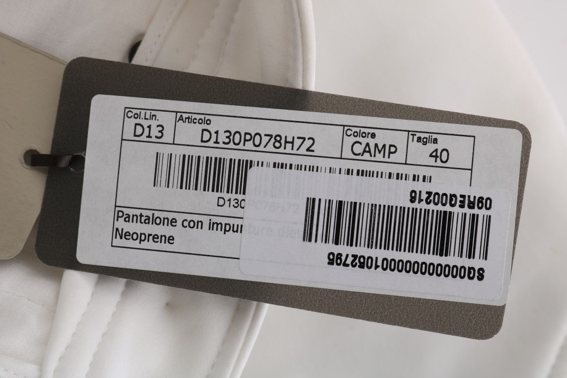 بنطلون كاجوال من القطن الأبيض بقصة ضيقة من Ermanno Scervino