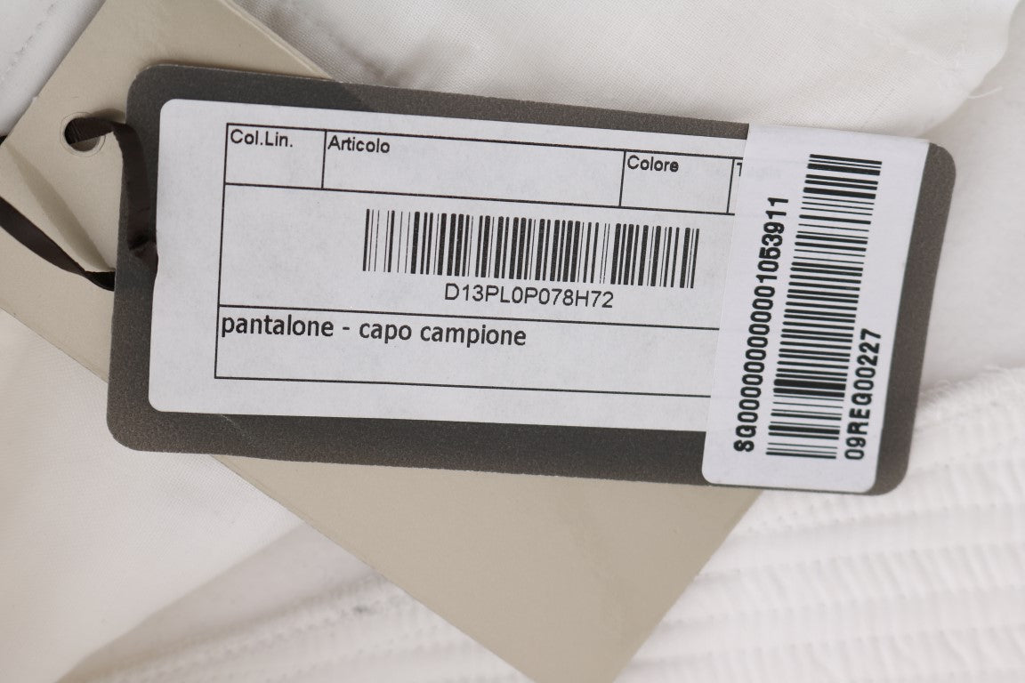 بنطلون كاجوال من القطن الأبيض بقصة ضيقة من Ermanno Scervino