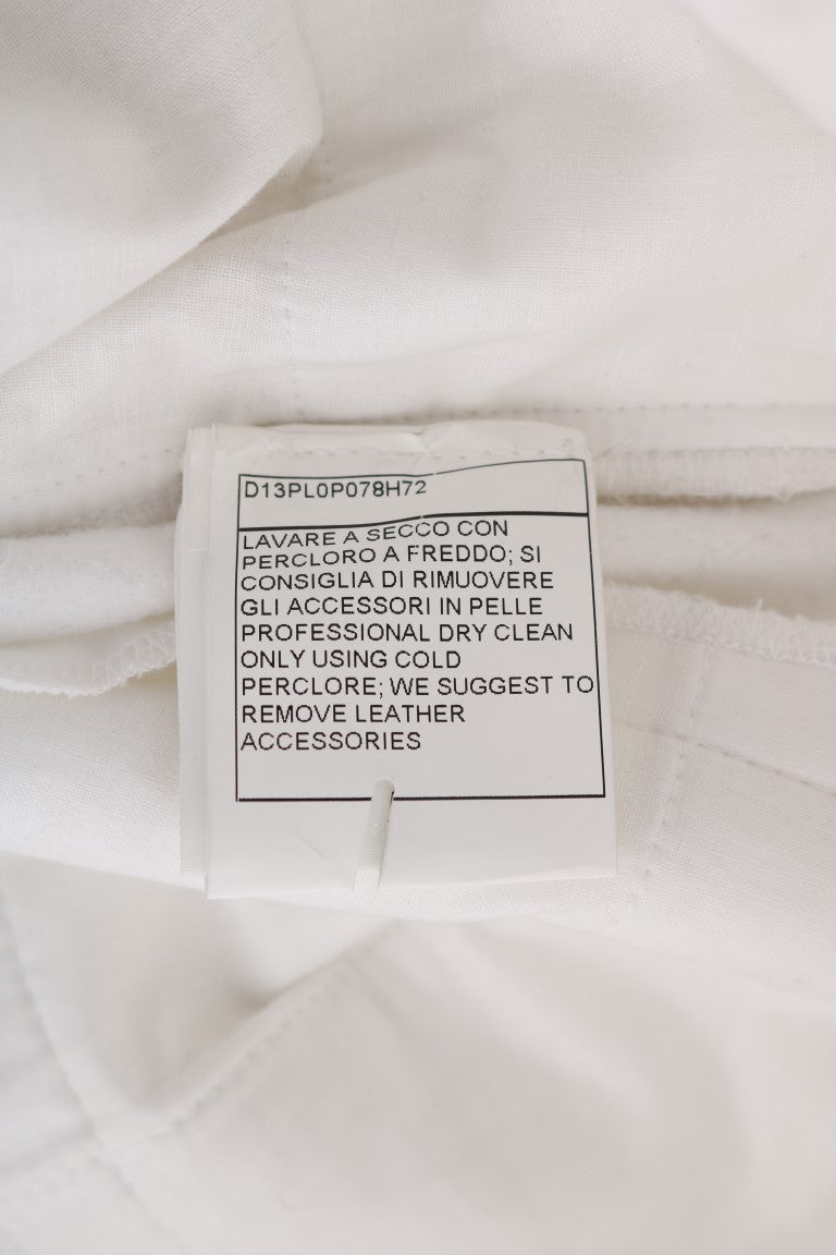 بنطلون كاجوال من القطن الأبيض بقصة ضيقة من Ermanno Scervino