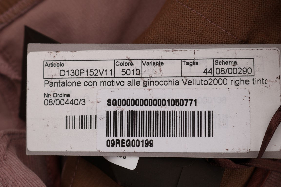 بنطال كاجوال قصير من المخمل باللون الوردي من إيرمانو شيرفينو