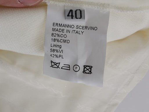 بنطلون كاجوال من القطن الأبيض بقصة عادية من Ermanno Scervino