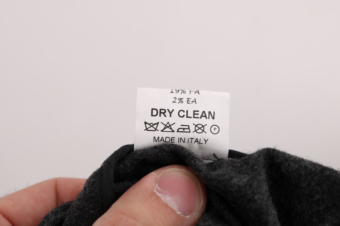 بنطال كاجوال ضيق من الصوف الرمادي من إرمانو شيرفينو