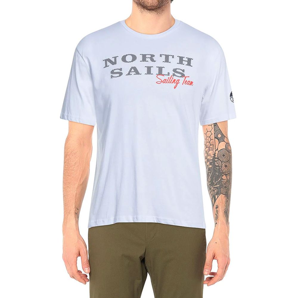 تي شيرت North Sails Pristine White Rubber Logo