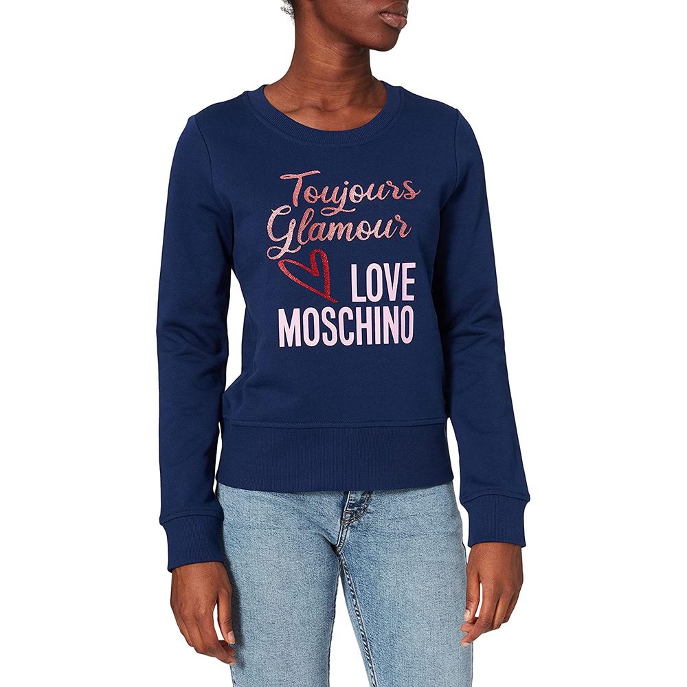 سترة نسائية قطنية زرقاء من Love Moschino