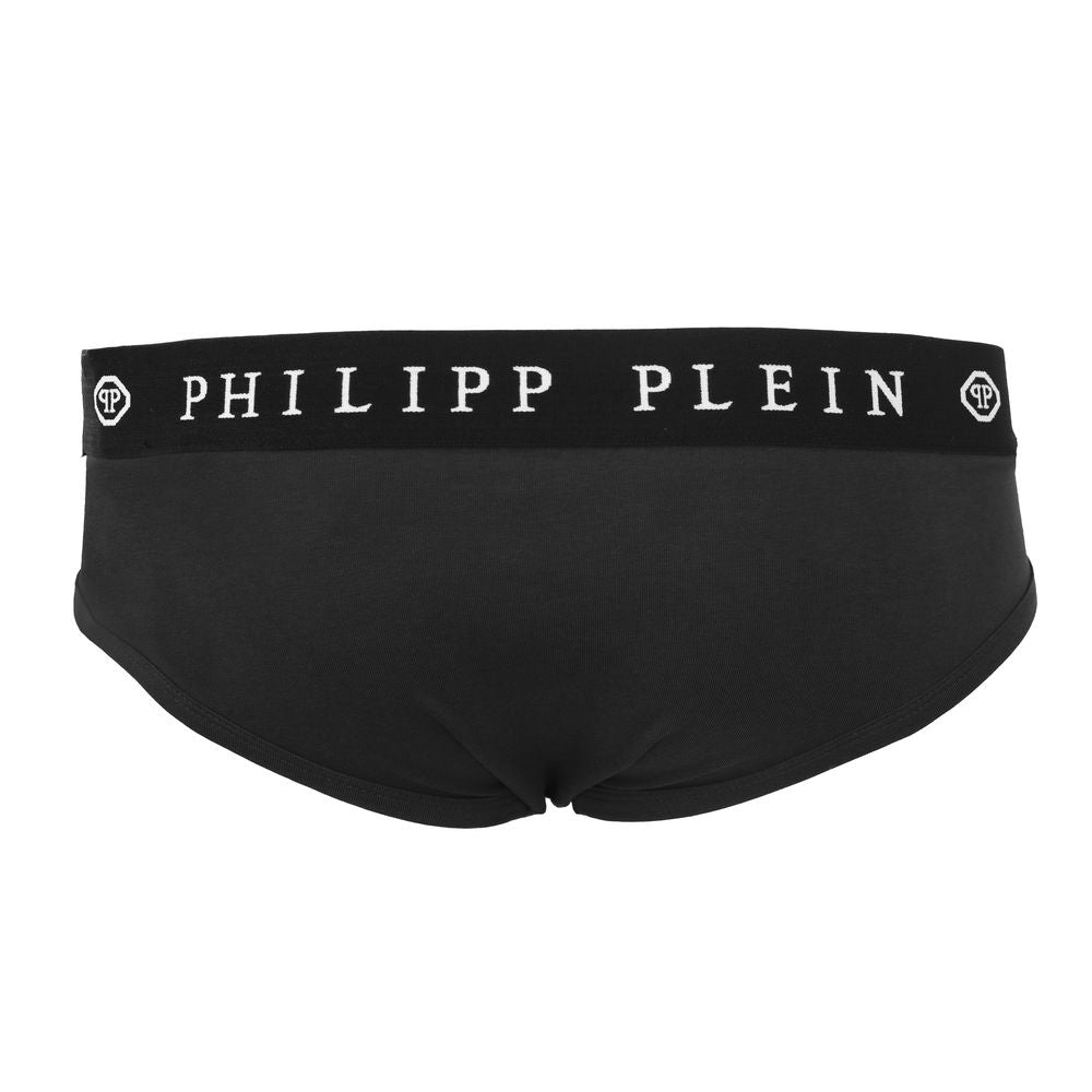مجموعة بوكسر رجالي من القطن باللون الأسود من Philipp Plein