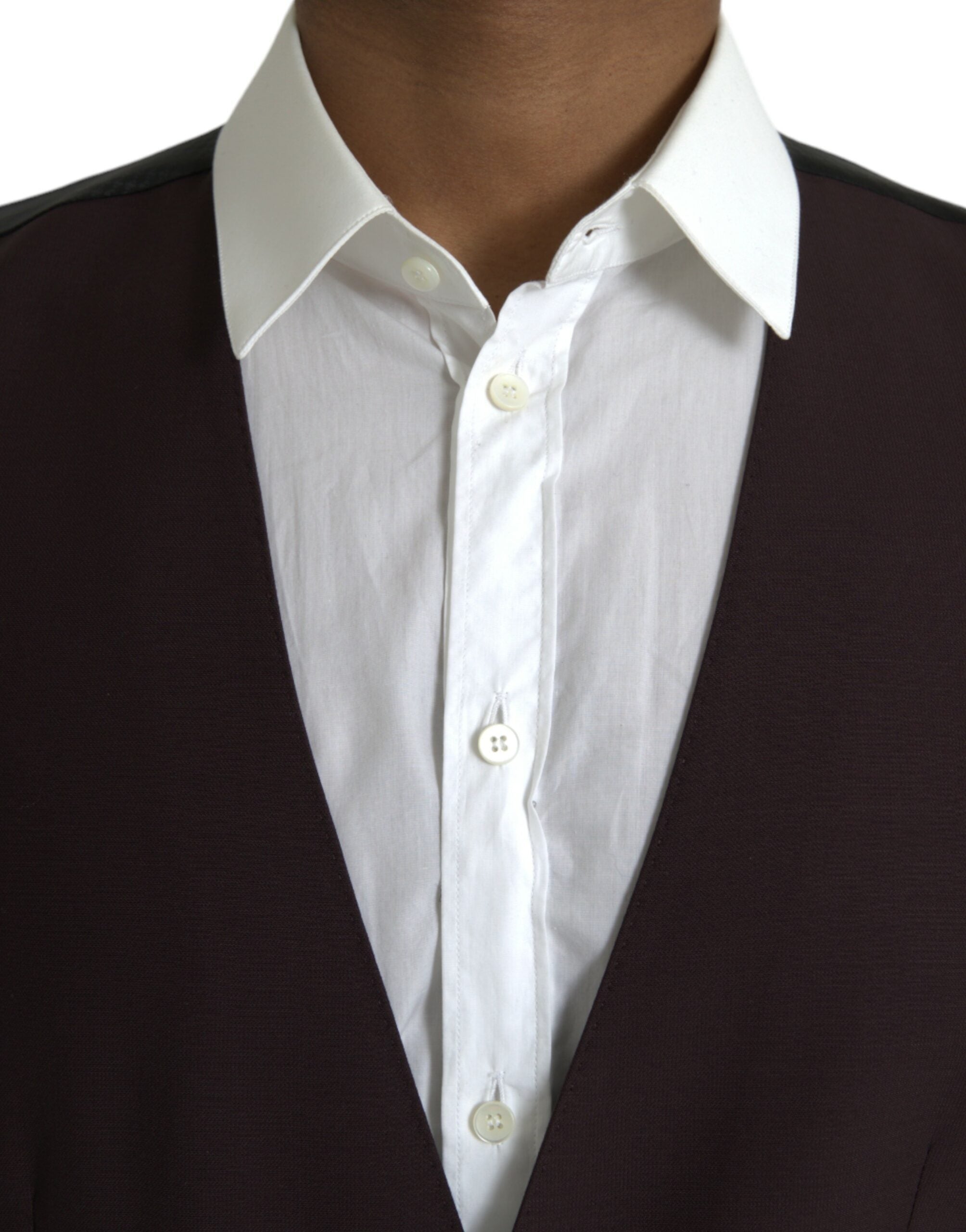 فستان وصدرية رسمية من دولتشي آند غابانا باللون البني من الصوف