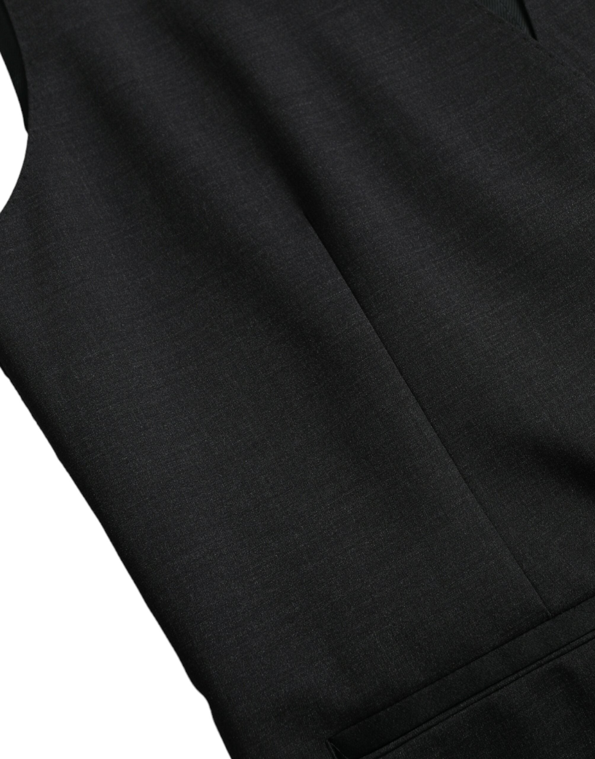 فستان دولتشي آند غابانا أسود من القطن مع صدرية رسمية