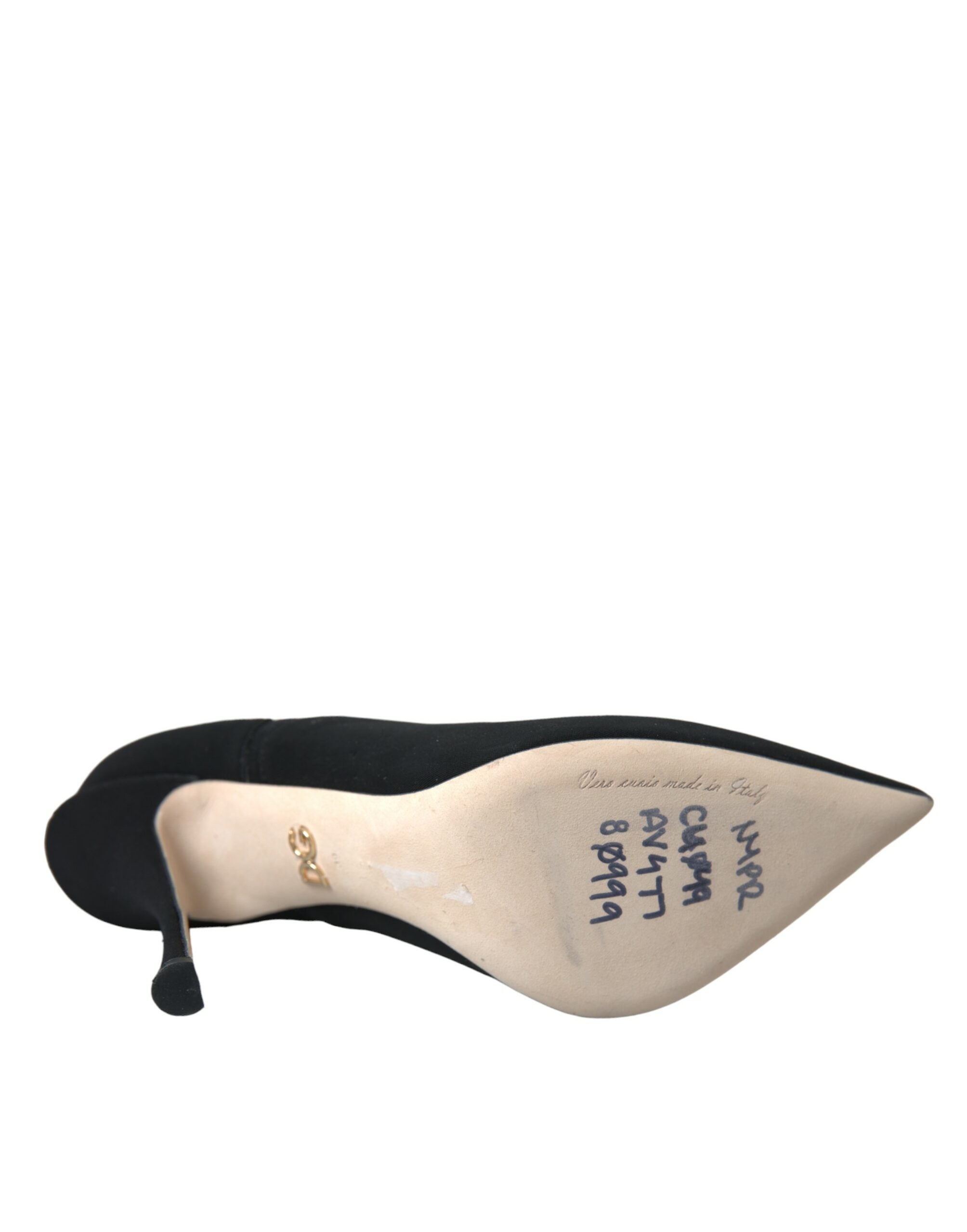 حذاء دولتشي آند غابانا أسود بكعب ستيليتو متوسط الارتفاع