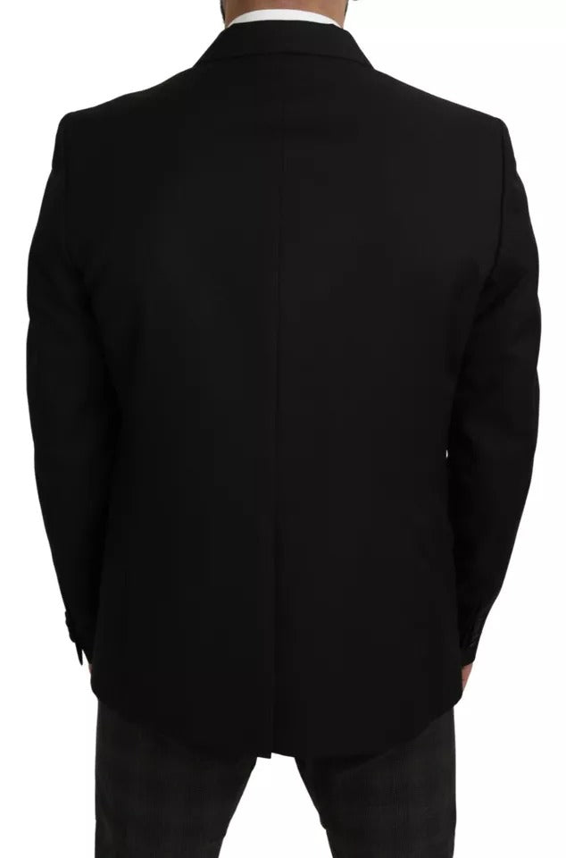 جاكيت بليزر دولتشي آند غابانا أسود من الصوف بقصّة Slim Fit