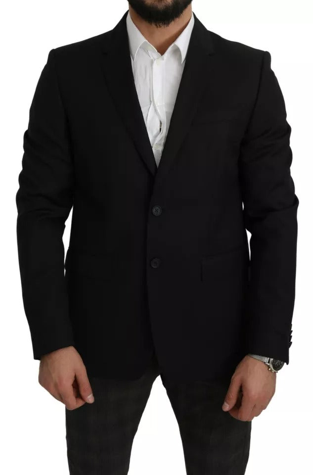 جاكيت بليزر دولتشي آند غابانا أسود من الصوف بقصّة Slim Fit
