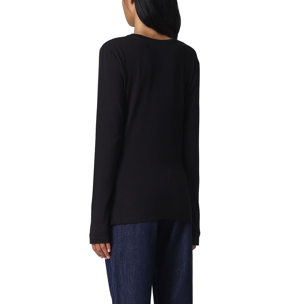 تي شيرت قطني مزين بأحجار الراين على شكل قلب من Love Moschino