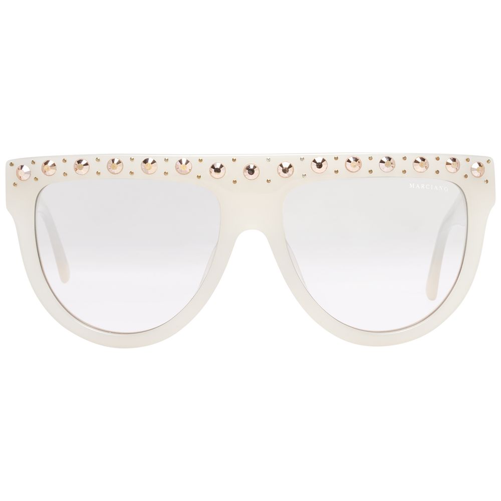 Marciano by Guess White Plastic Sunglasses - Luxe Marca