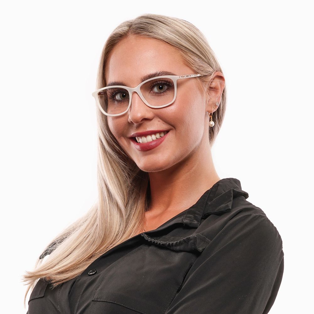 إطار نظارات سواروفسكي للنساء باللون الأبيض