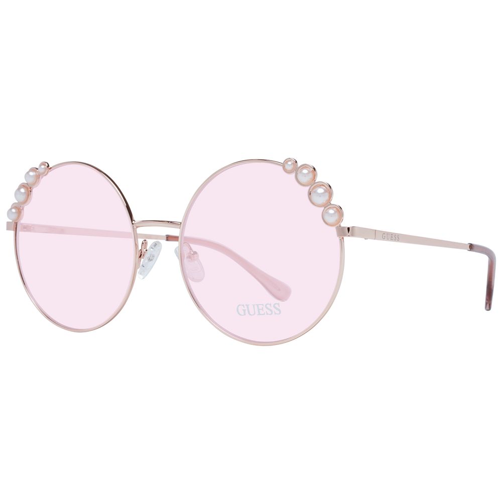 نظارة شمسية نسائية من Guess باللون الذهبي الوردي