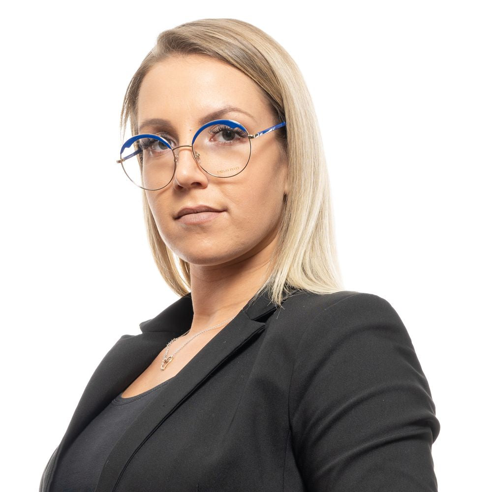 Emilio Pucci Blue Metal & Plastic Glasses (Frames) - Luxe Marca