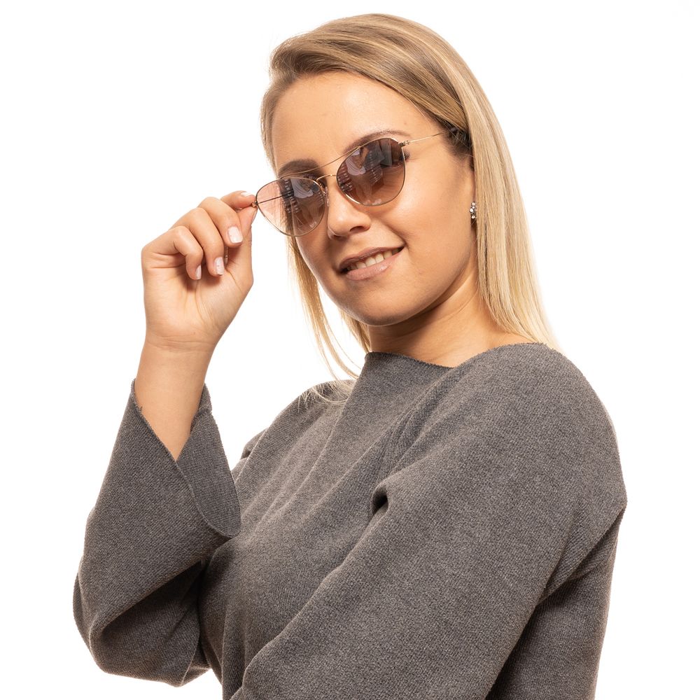 نظارة شمسية نسائية ذهبية