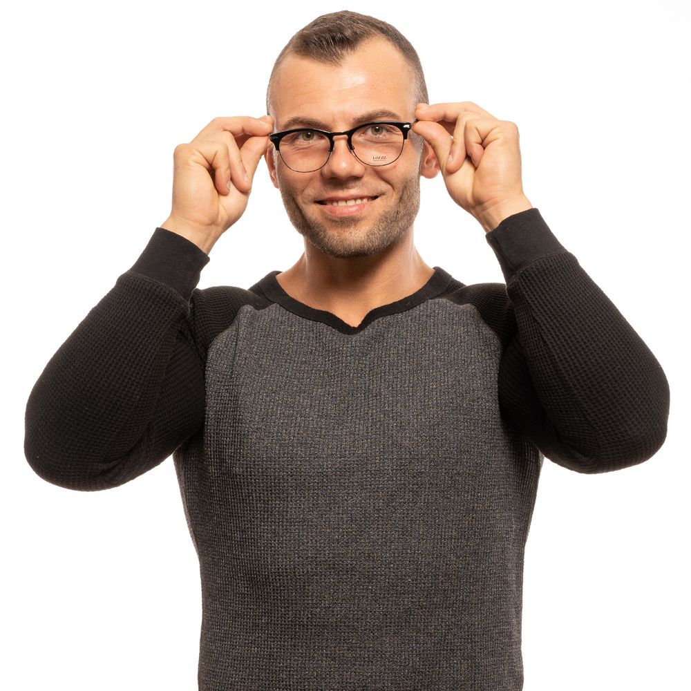 إطارات لوزا البصرية للجنسين باللون الأسود