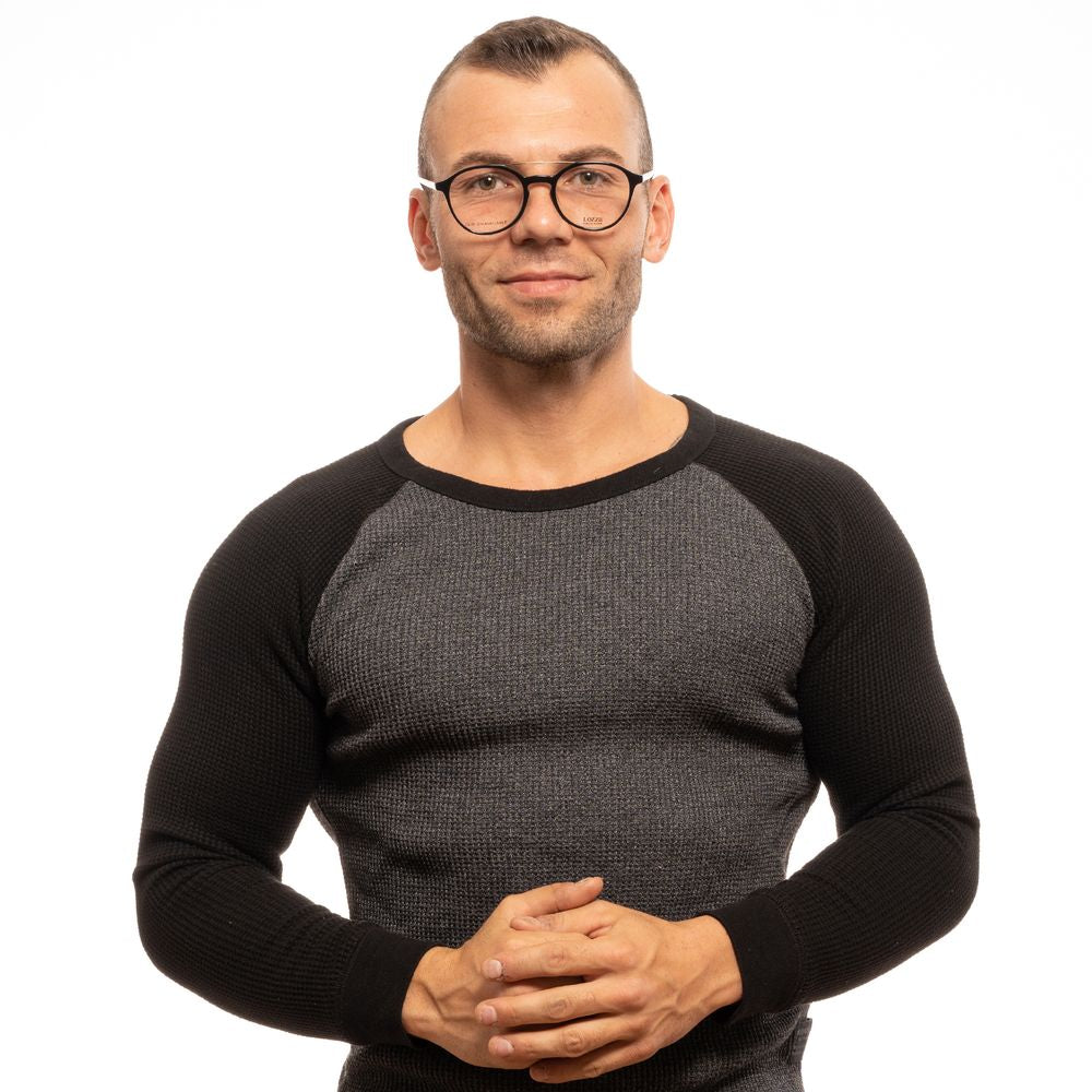 إطارات لوزا البصرية للجنسين باللون الأسود