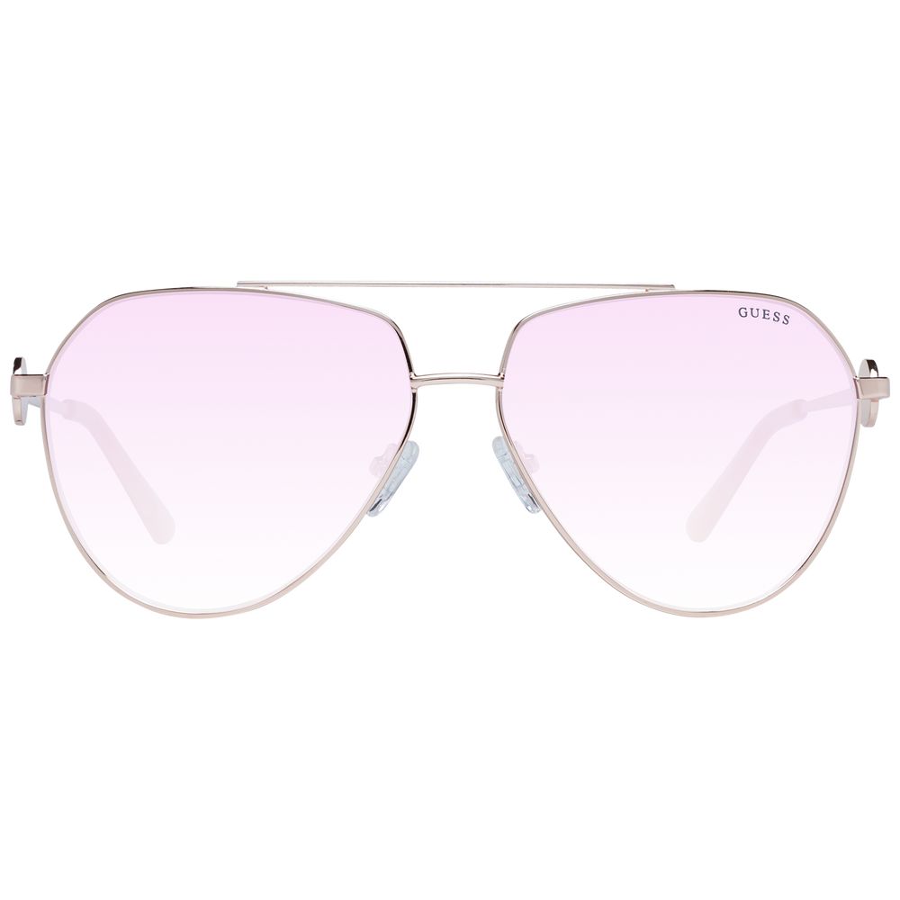 نظارة شمسية نسائية من Guess باللون الذهبي الوردي