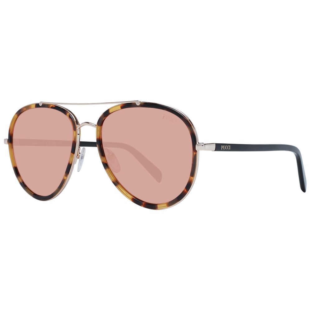 Emilio Pucci Brown Metal Sunglasses - Luxe Marca