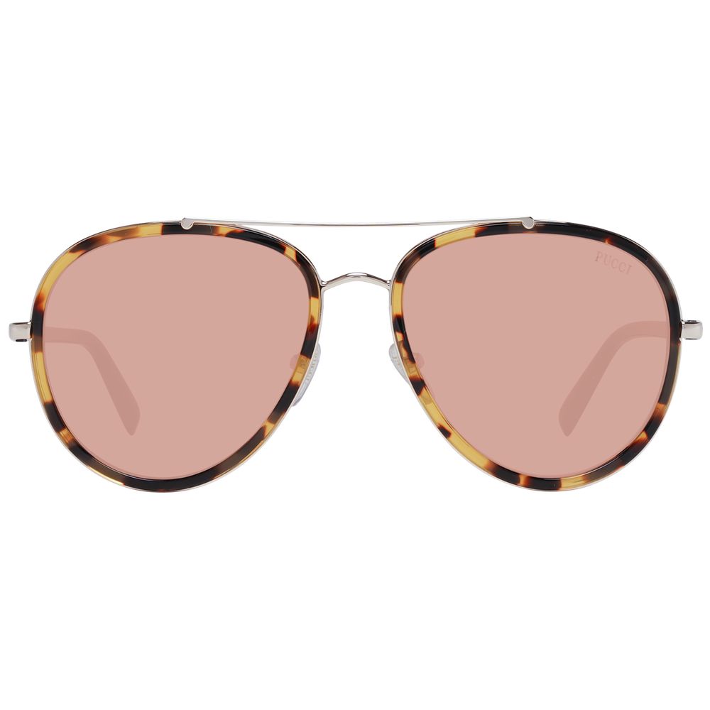 Emilio Pucci Brown Metal Sunglasses - Luxe Marca