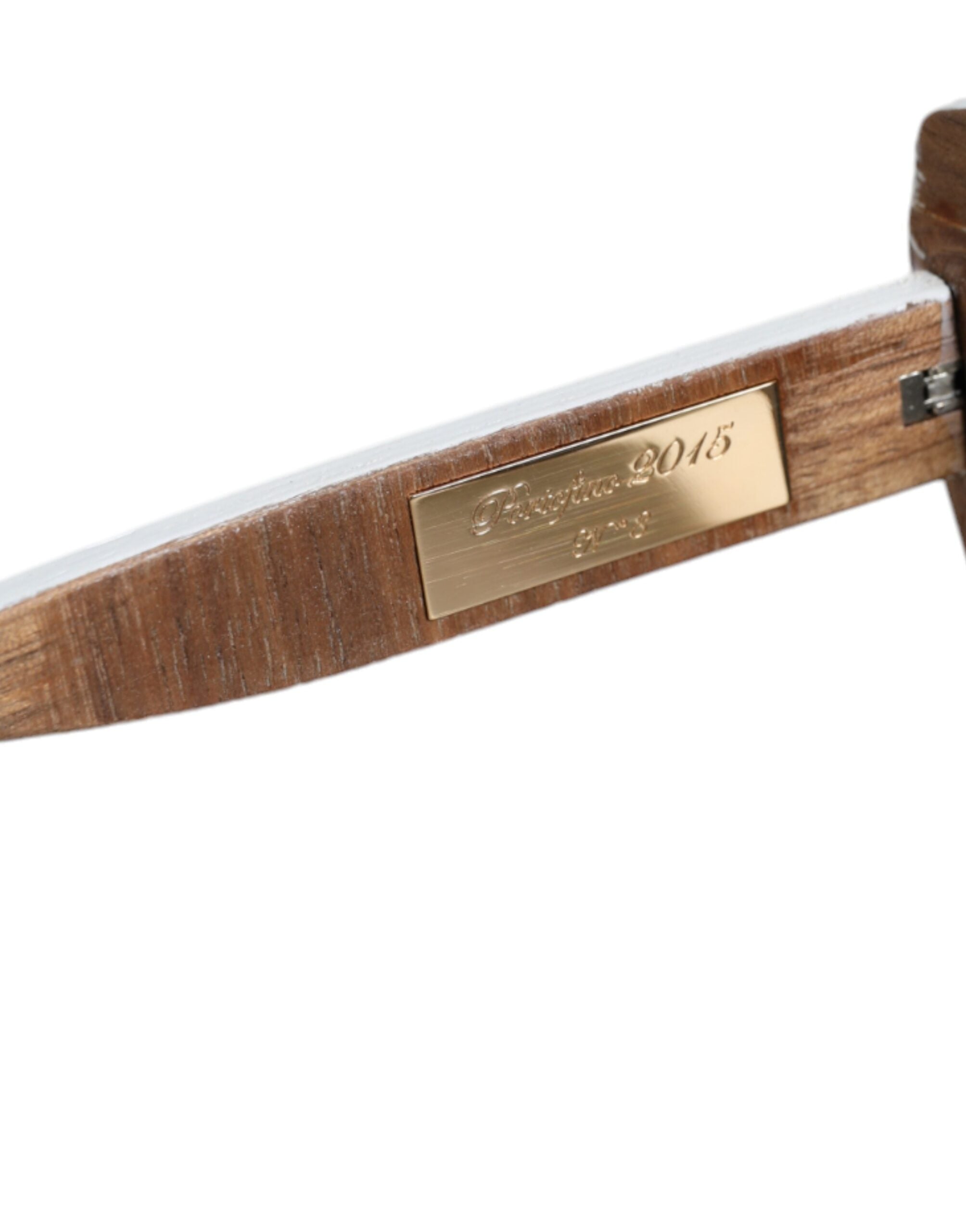 نظارات شمسية من دولتشي آند غابانا متعددة الألوان بإطار من الخشب والكريستال والنحاس ورسم يدوي مزهر