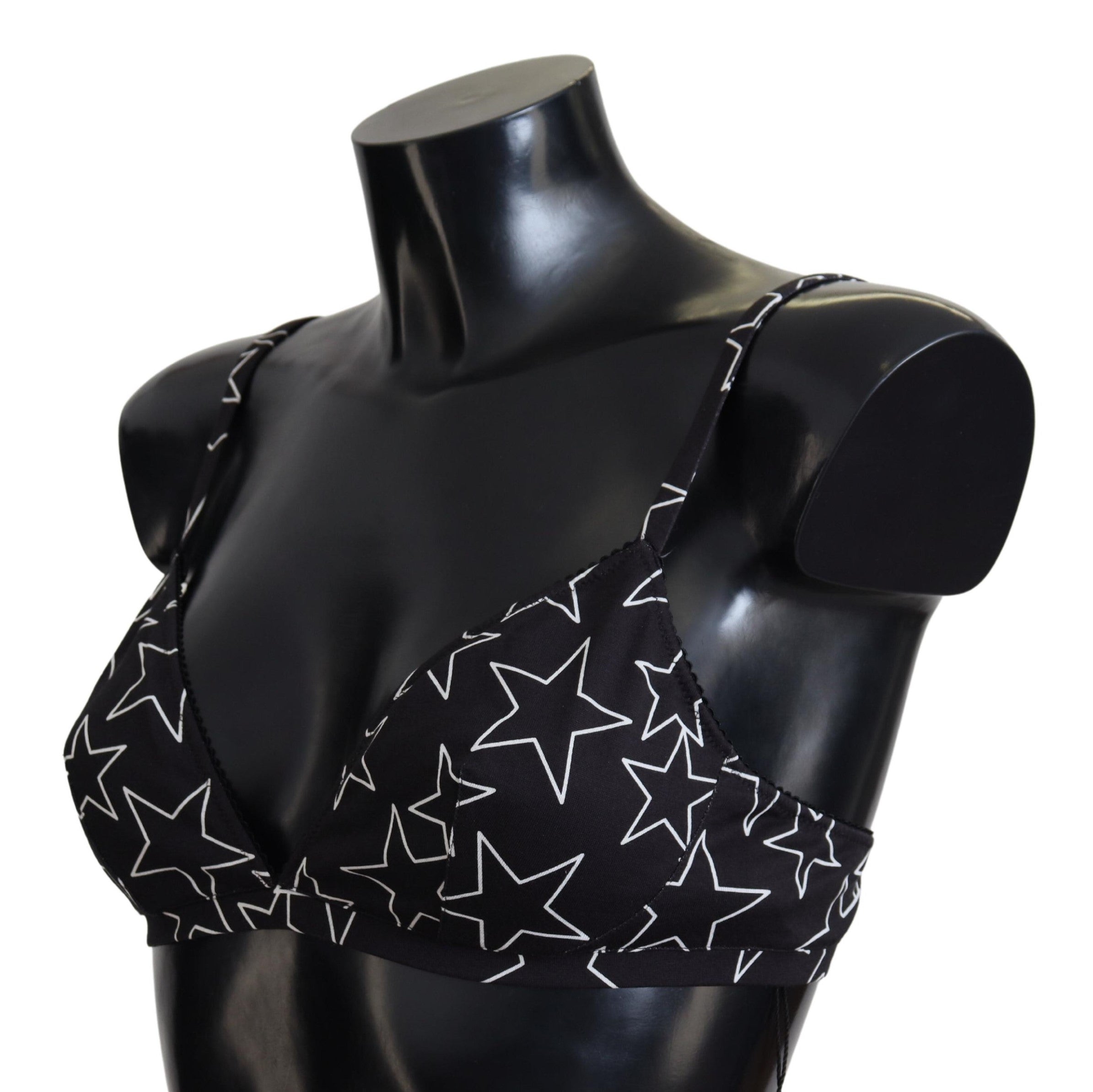 حمالة صدر قطنية بدون سلك بتصميم نجمة الألفية السوداء من دولتشي آند غابانا